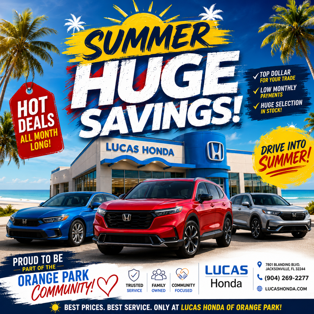 Lucas Honda summer sales Facebook campaign creative