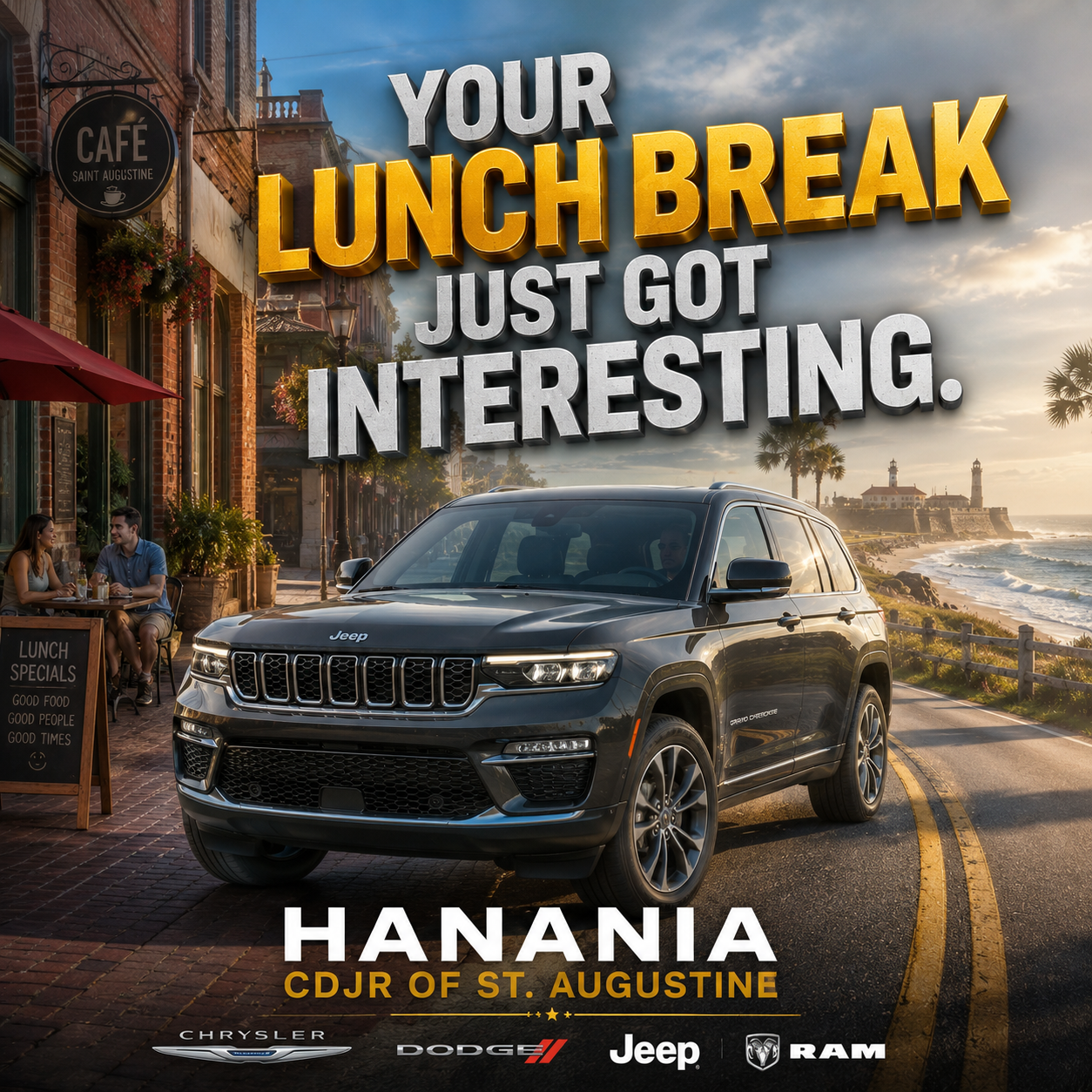 Hanania CDJR Jeep Facebook campaign creative